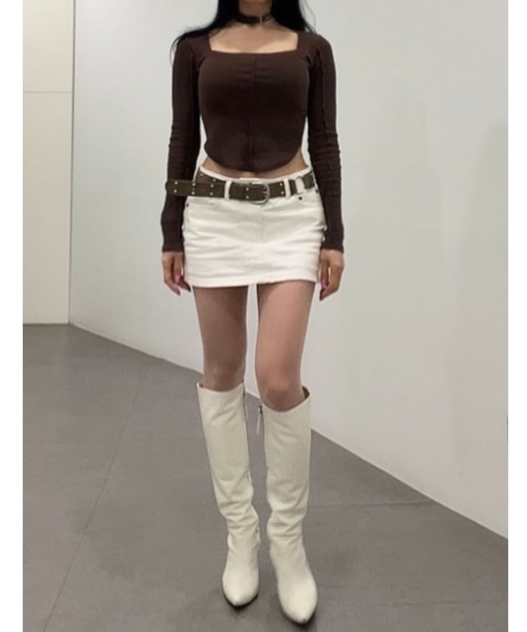 スカート GLOWNY 99 LOW-RISE MINI SKIRT MUSINSA | GLOWNY 99 LOW-RISE MINI SKIRT (WHITE)