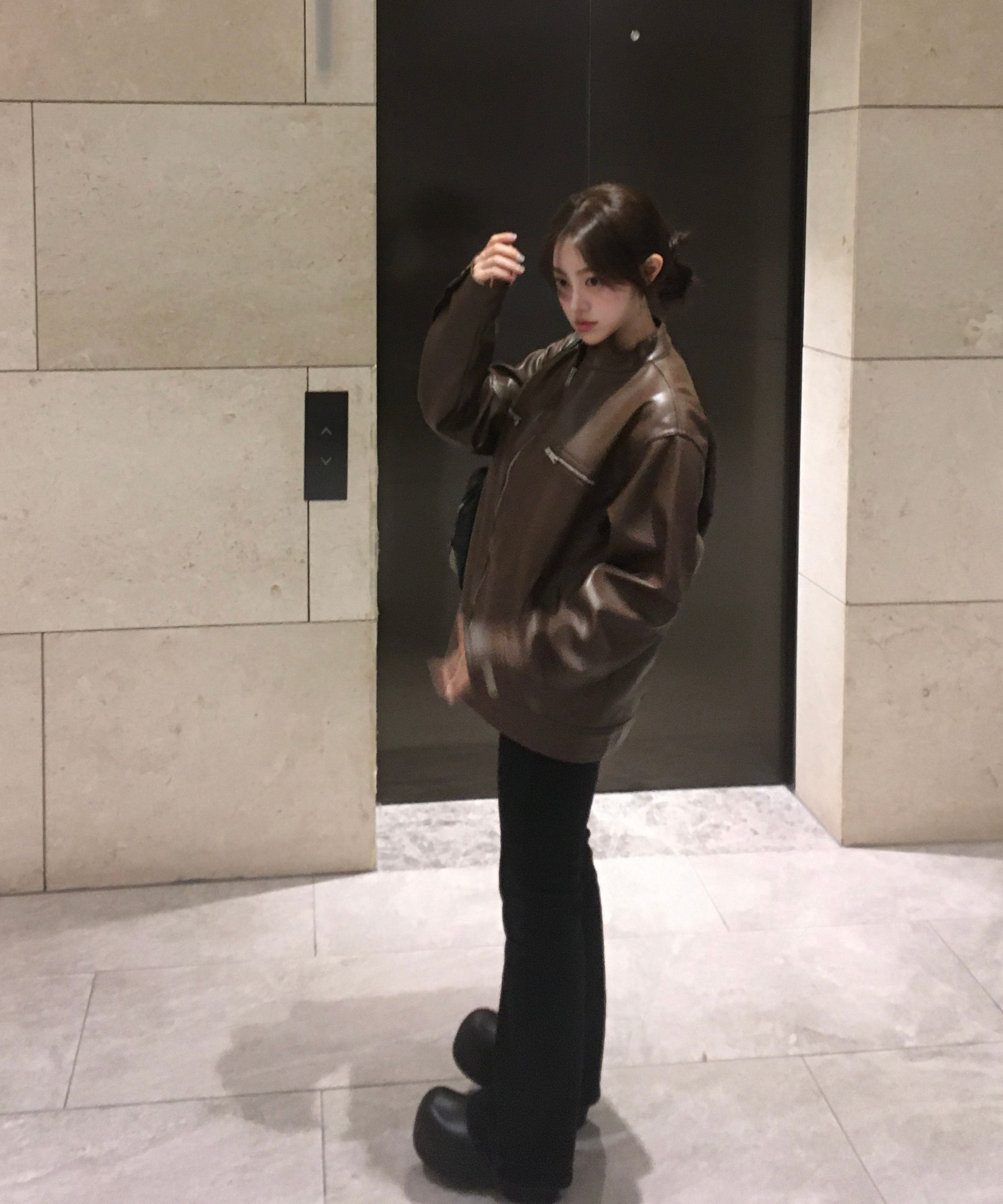 MUSINSA | BLACK MOMENT Modern Vegan Leather Biker Jacket [Black]