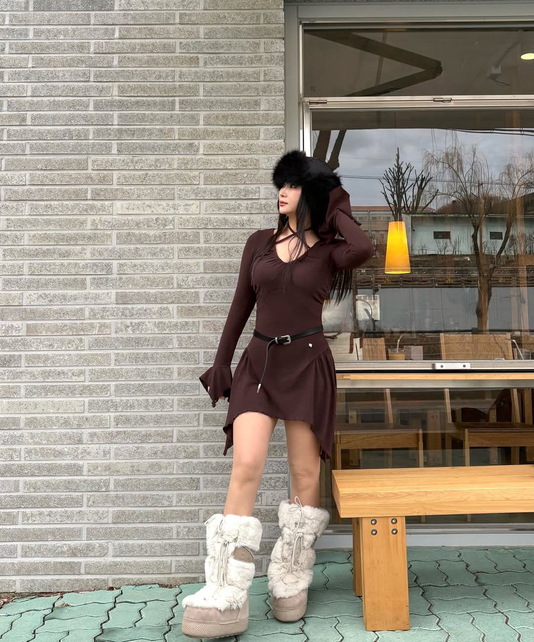 MUSINSA | BADBLOOD Eskimo Boots Tall Platform - Cream