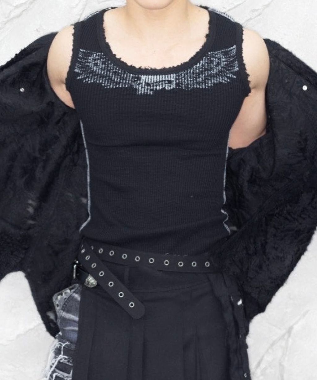 早期完売★LECYTO★Destroyed Radiance Sleeveless★日本未入荷 MUSINSA | LECYTO Destroyed Radiance Sleeveless_[White]