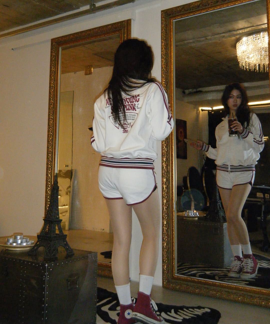 【韓国KIRSH キルシー】PUNK TRACK DOLPHIN PANTS PUNK TRACK DOLPHIN PANTS [IVORY] - KIRSH | 60% - Asian