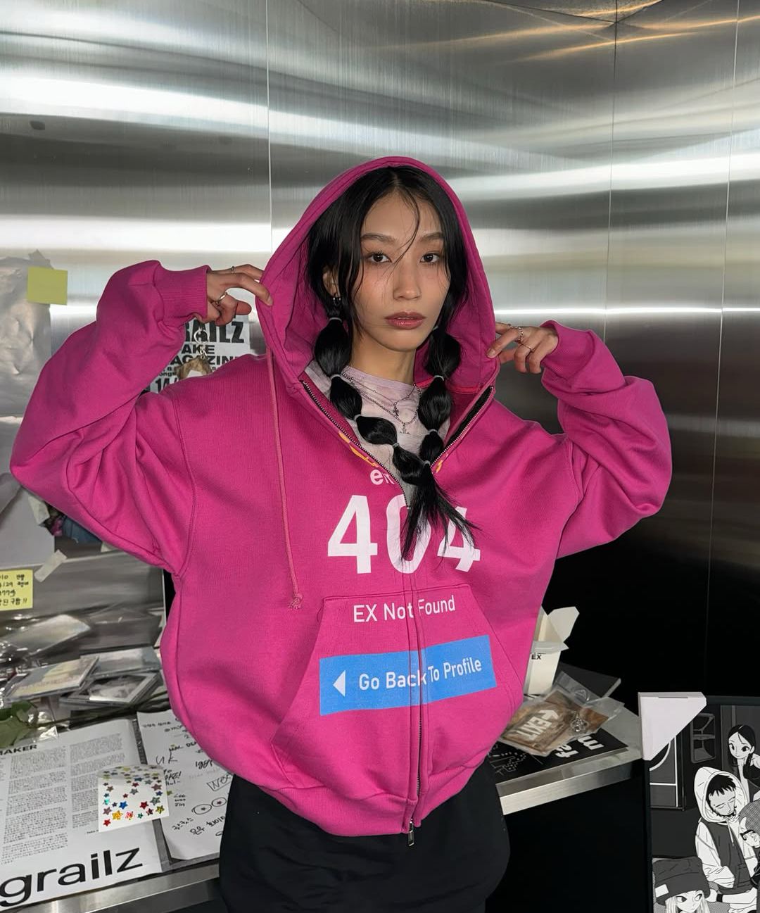 그레일즈(GRAILZ) ERROR 404 ZIP HOODIE [WHITE] - 사이즈 & 후기 | 무신사
