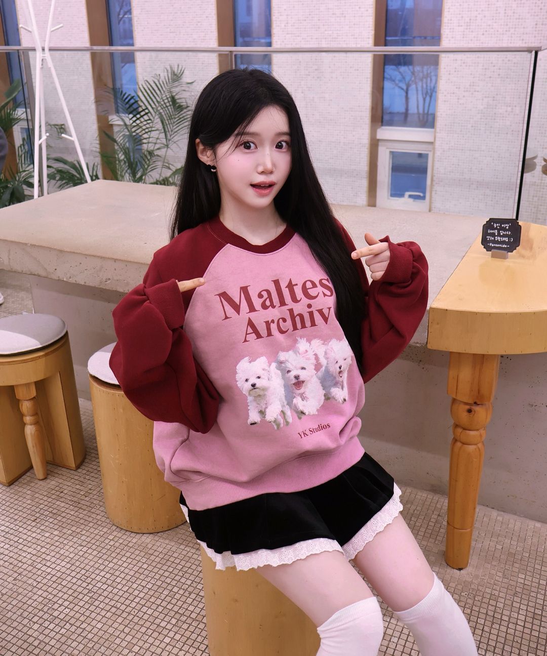 【Wai Kei】 MLTS Raglan Man to Man /追跡付 MUSINSA公式 | WAI KEI Maltese Cloud Raglan Man to Man Black