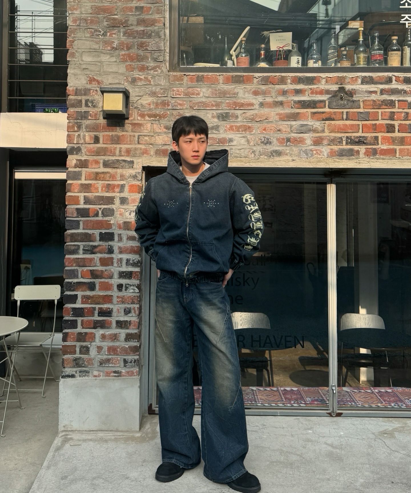 MUSINSA | GOTTER GALLERY GEM GOTHIC DENIM HOOD JACKET_BL