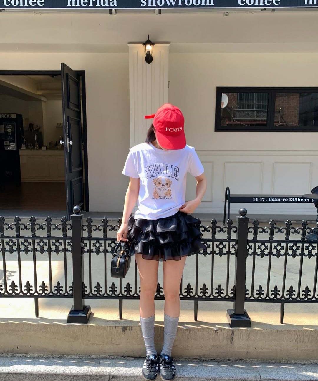 ☆YALE☆ Women's Teddy Dan Short Sleeve T-Shirt White YFM1SS MUSINSA | YALE Women's Vintage Dan Short Sleeve T-Shirt_White