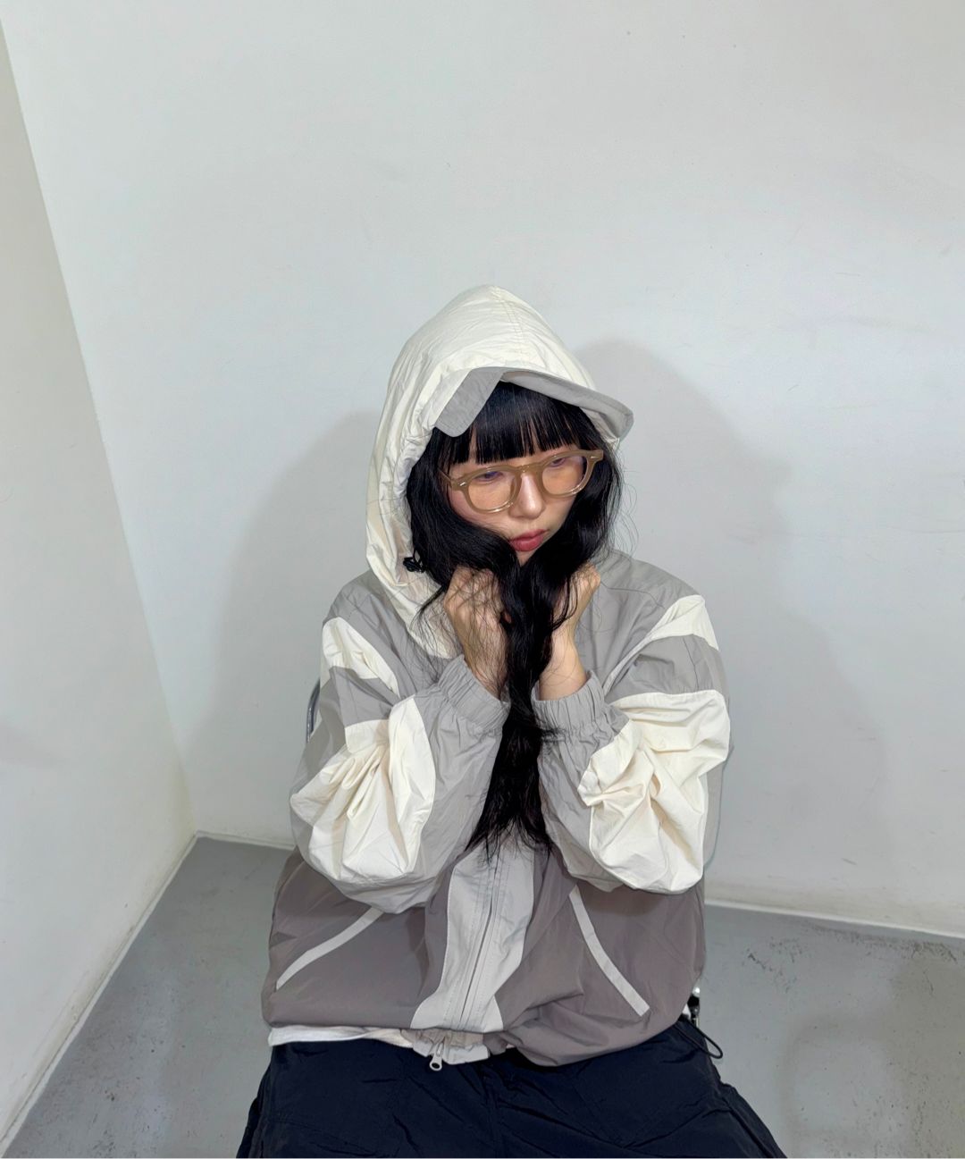 MUSINSA公式 | CPGN STUDIO Cracking Hood Windbreaker Khaki