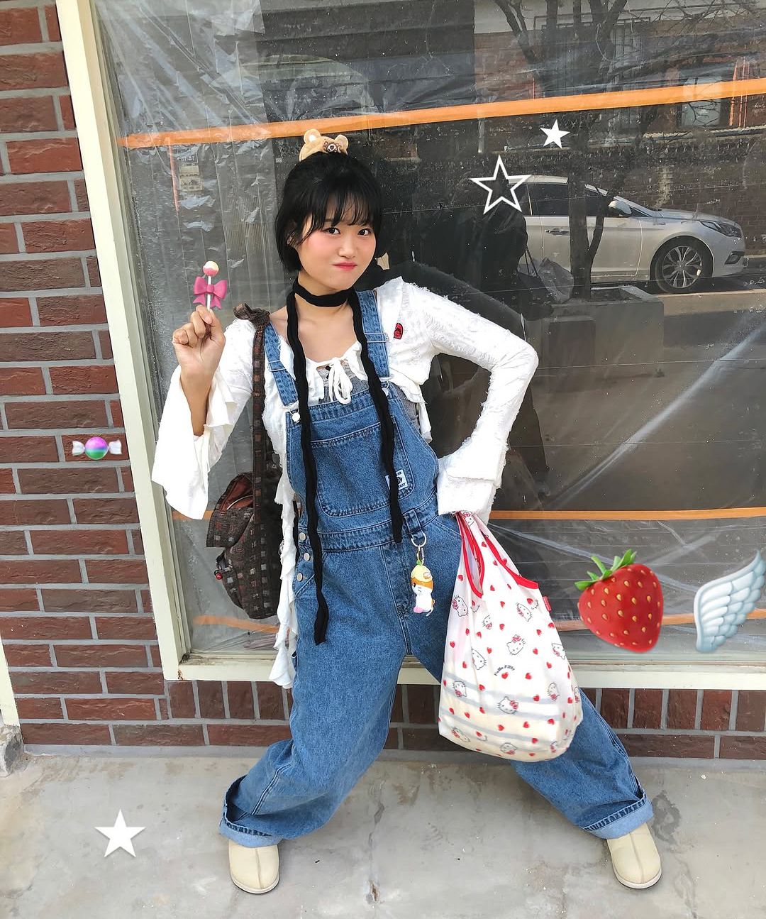 [HAVISM]ROSE DENIM OVERALLS オーバーオール サロペット デニム MUSINSA公式 | HAVISM ROSE DENIM OVERALLS