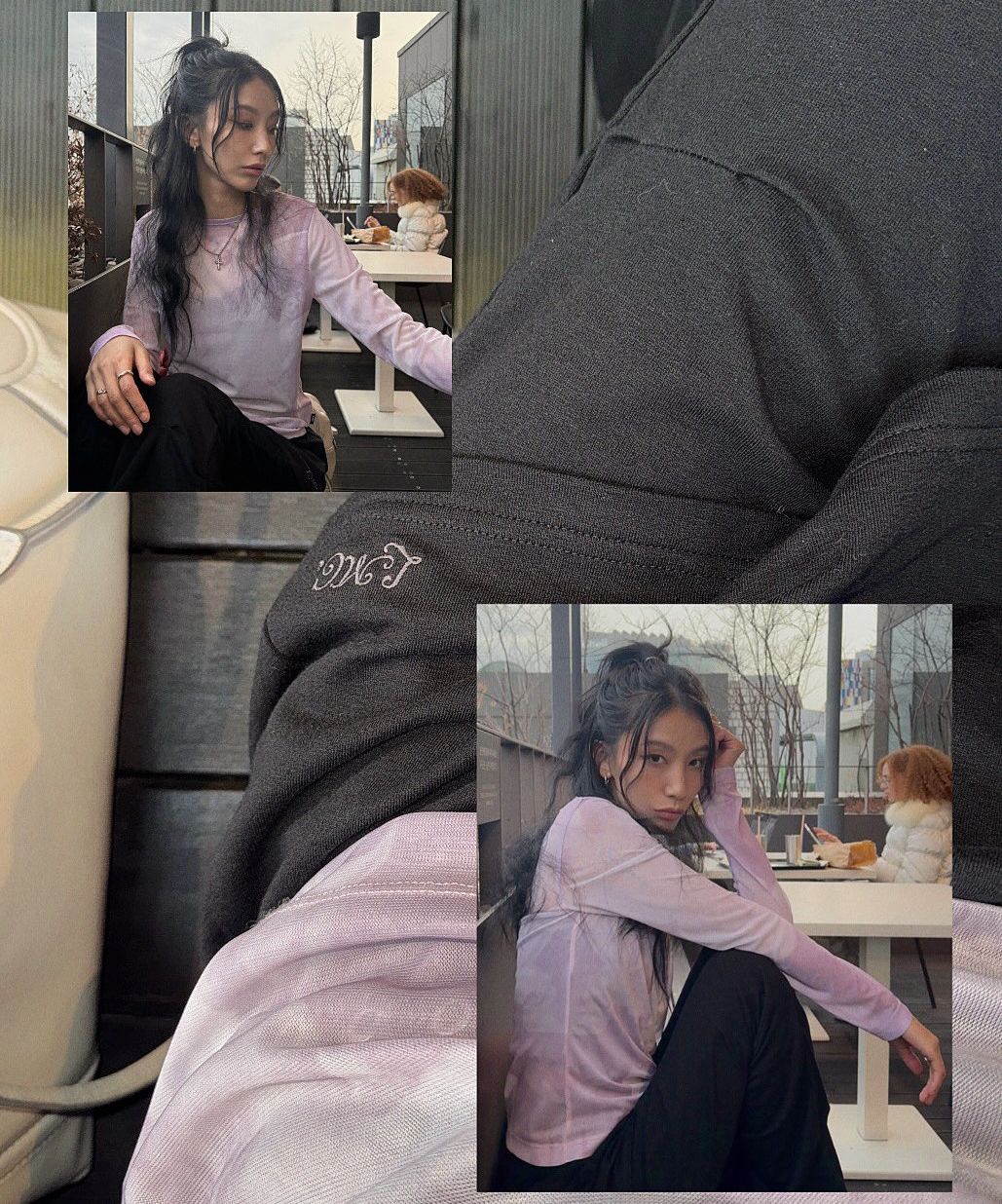 ★2025SS新作★LMC★WM SKIRT LAYRED SHIRRING SWEAT PANTS MUSINSA | LMC WM SKIRT LAYRED SHIRRING SWEAT PANTS black
