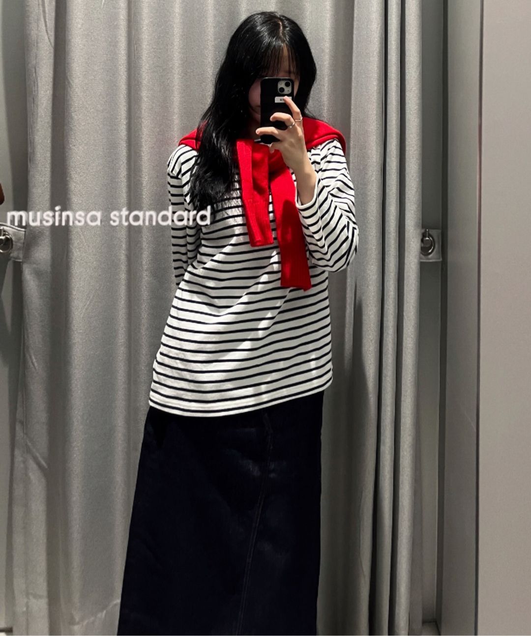 スカート musinsastandardwoman Women's Denim Maxi Skirt Medium Indigo 202408141024239419083069766bc0