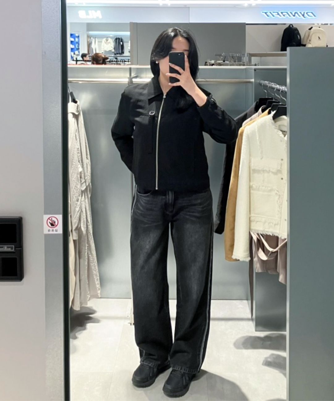 MUSINSA | INSILENCE WOMEN Minimal Strap Jacket BLACK