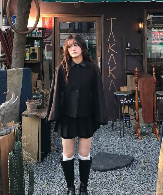 MISEKI SEOUL[ミセキソウル] Check Cape Jacket BLACK Check cape jacket BLACK - 미세키서울