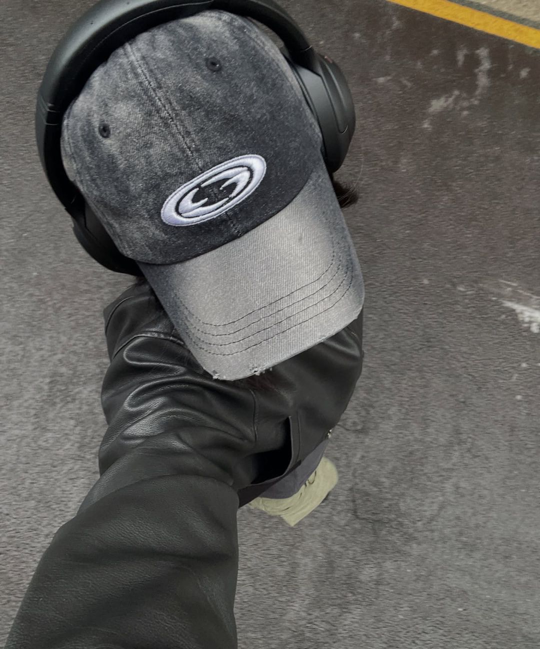 MUSINSA | GRAILZ DENIM OVAL LOGO CAP [BLACK]