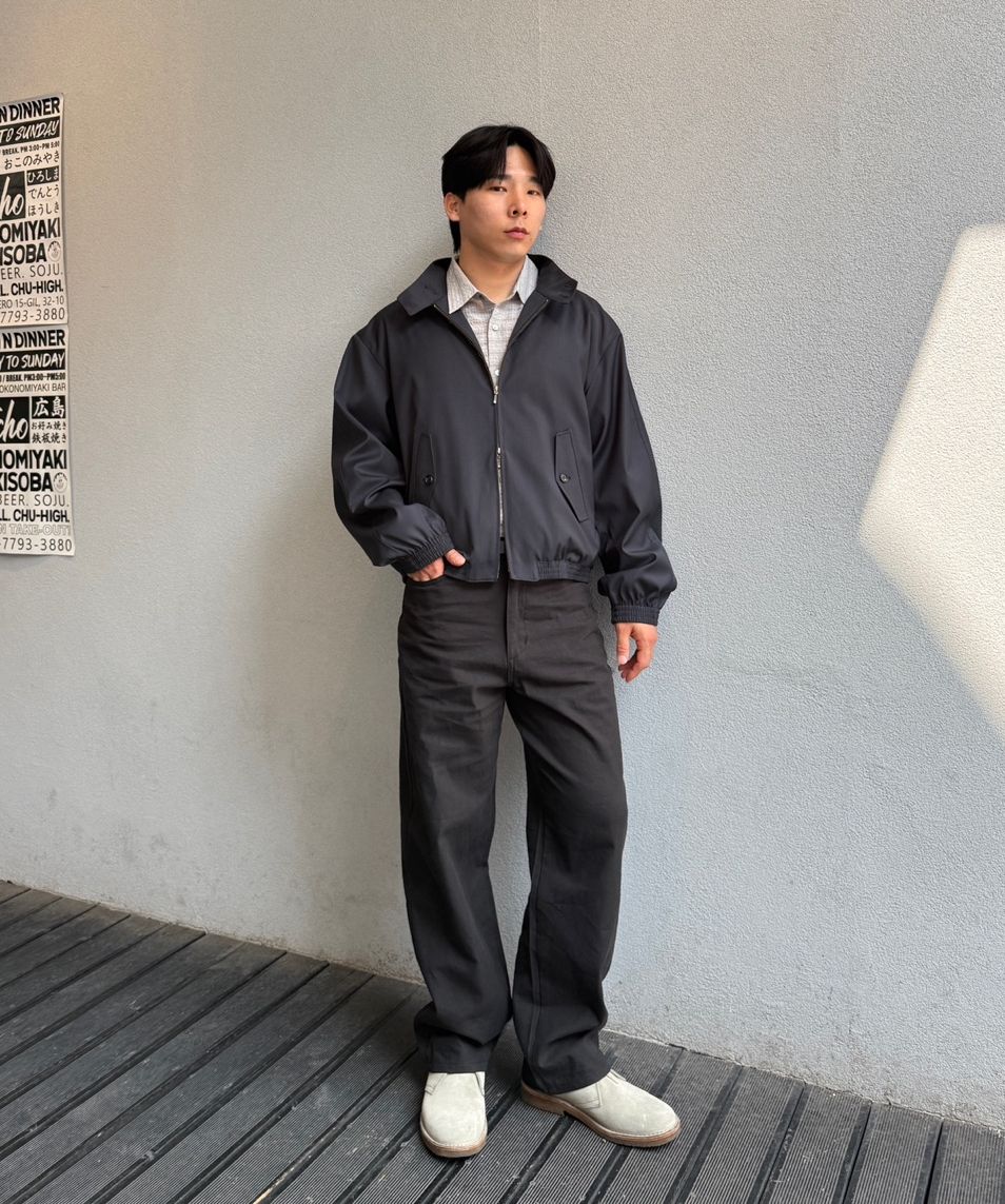 MUSINSA | BESLOW RELAXED HARRINGTON JACKET ANTHRACITE