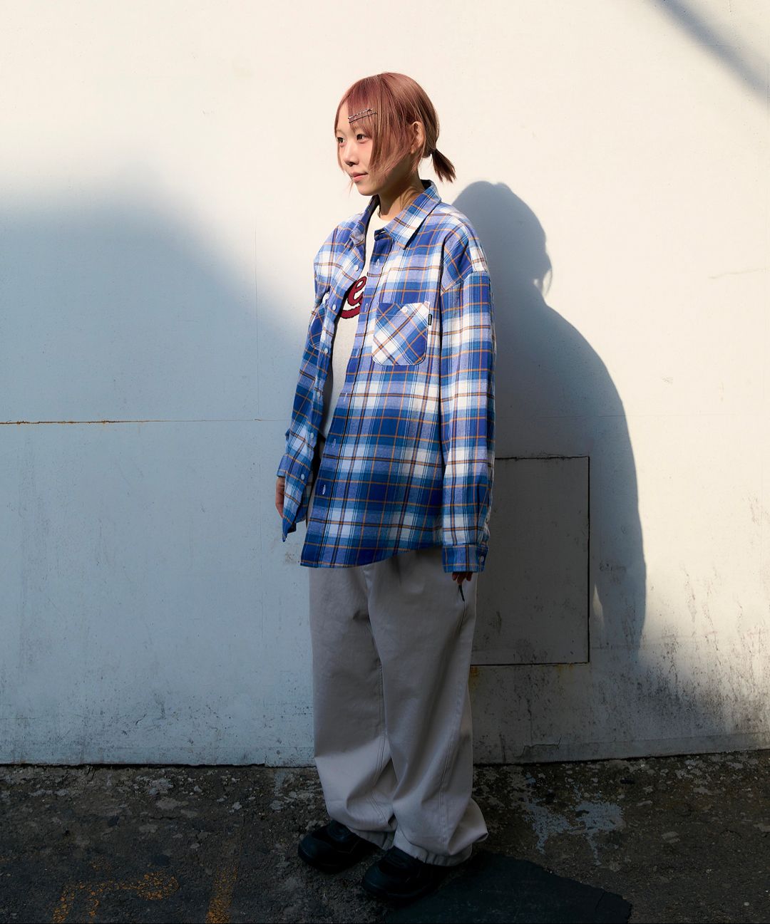 ★2025SS新作★YESEYESEE★Flannel Check Shirt yeseyesee® :: Flannel Check Shirt Black