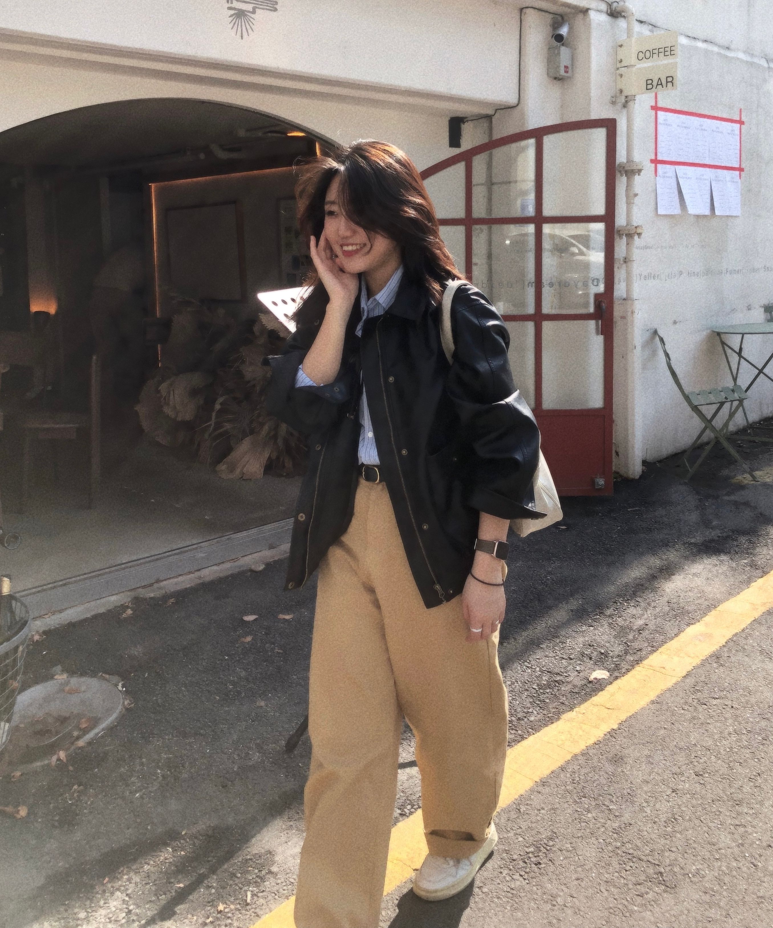 ☆ROLAROLA☆VINTAGE LEATHER BLOUSON JACKETブルゾンジャケット MUSINSA公式 | ROLAROLA VINTAGE LEATHER BLOUSON JACKET BLACK