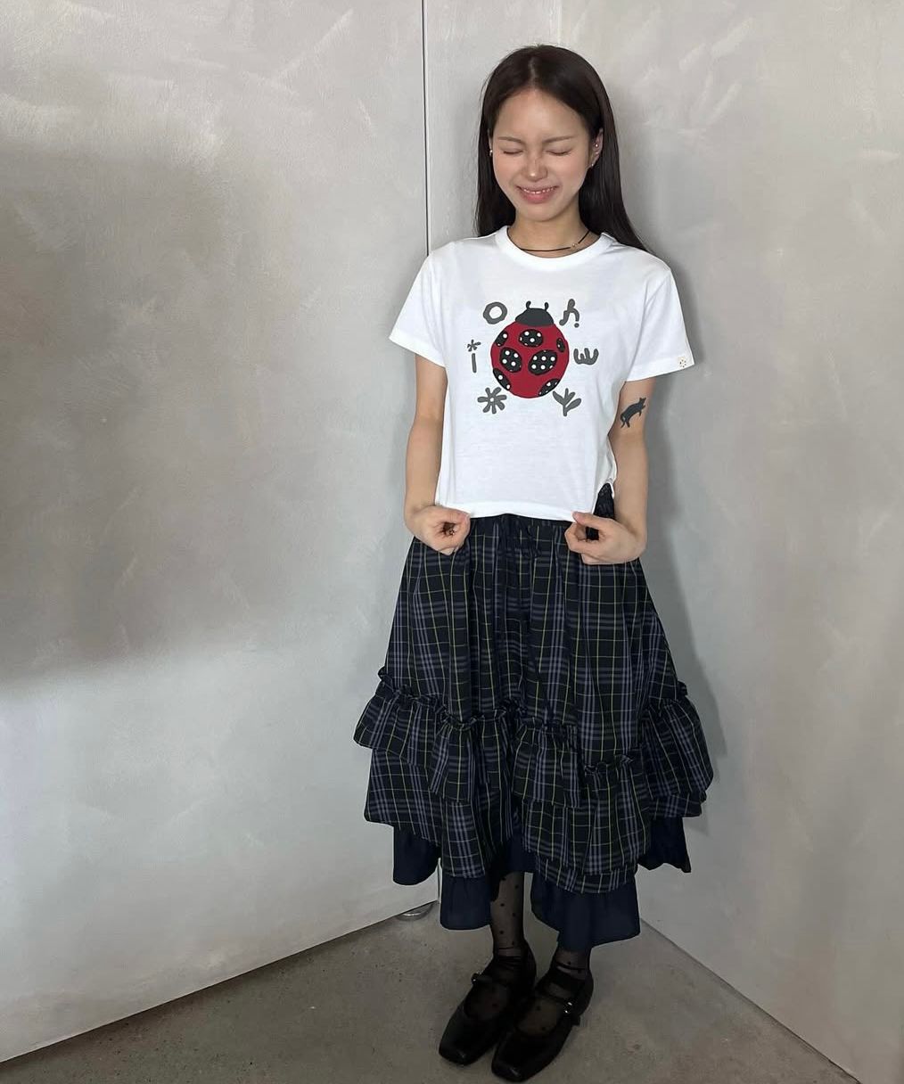 ◆OHESHIO◆ DOT BUG PATCHY TSHIRT IVORY 25SS-12011OD MUSINSA | OHESHIO DOT BUG PATCHY T-SHIRT, IVORY