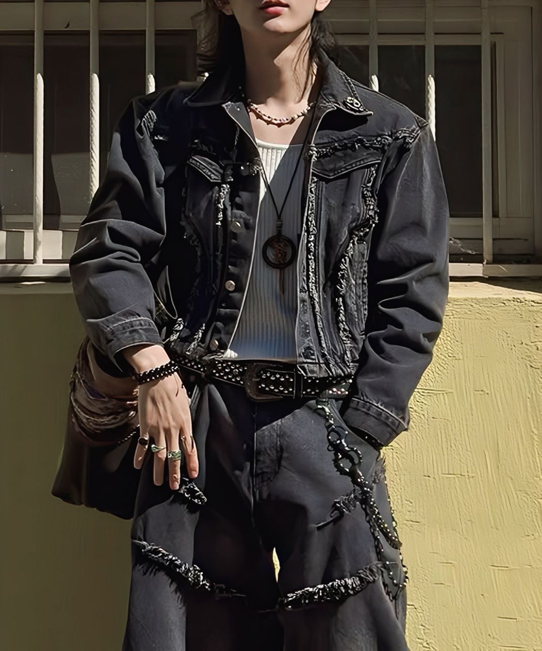 ★NOT4NERD★ Unisex_Cut Off Crop Denim Jacket 2色 MUSINSA公式 | NOT4NERD Cut Off Crop Denim Jacket - Deep Blue
