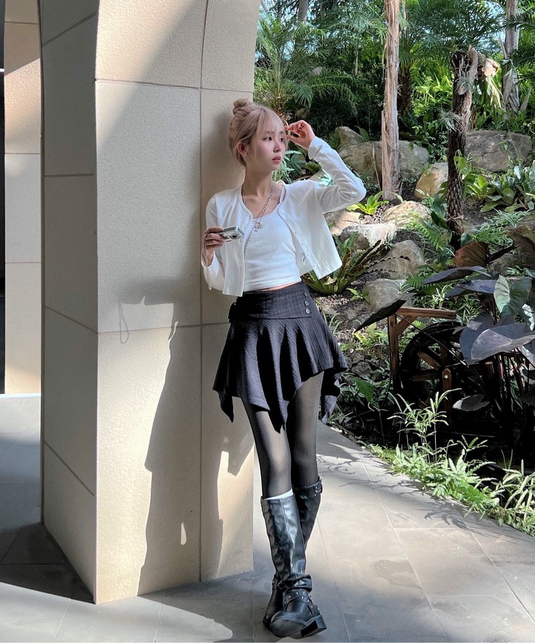 【Miseki SEOUL】25ss Unbalanced flow mini skirt MUSINSA | MISEKI SEOUL Unbalanced flow mini skirt BLACK