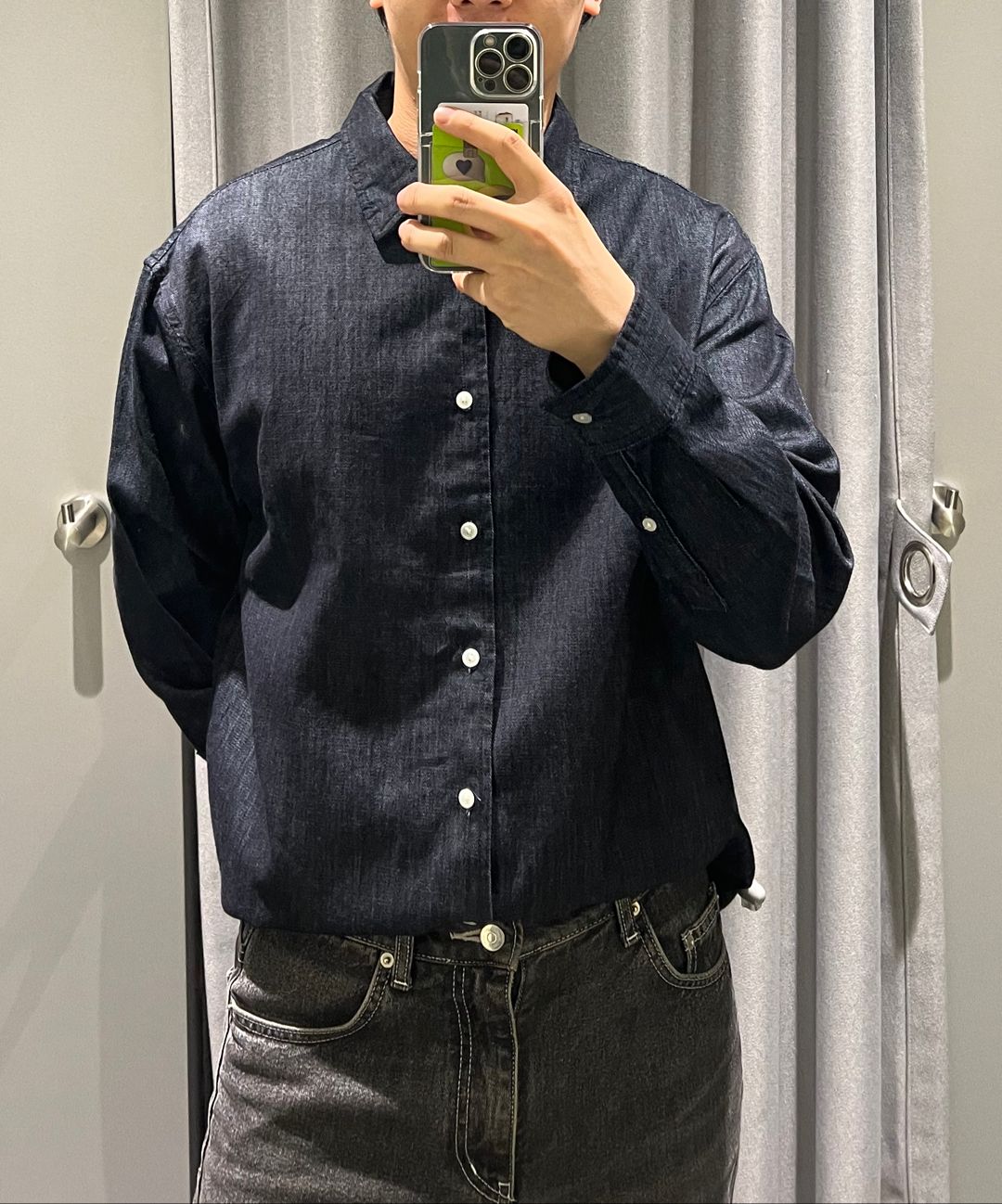 ★MUSINSA STANDARD★ Relaxed denim shirt medium indigo MMDNH MUSINSA | MUSINSA STANDARD Relaxed Denim Shirt [Medium Indigo]