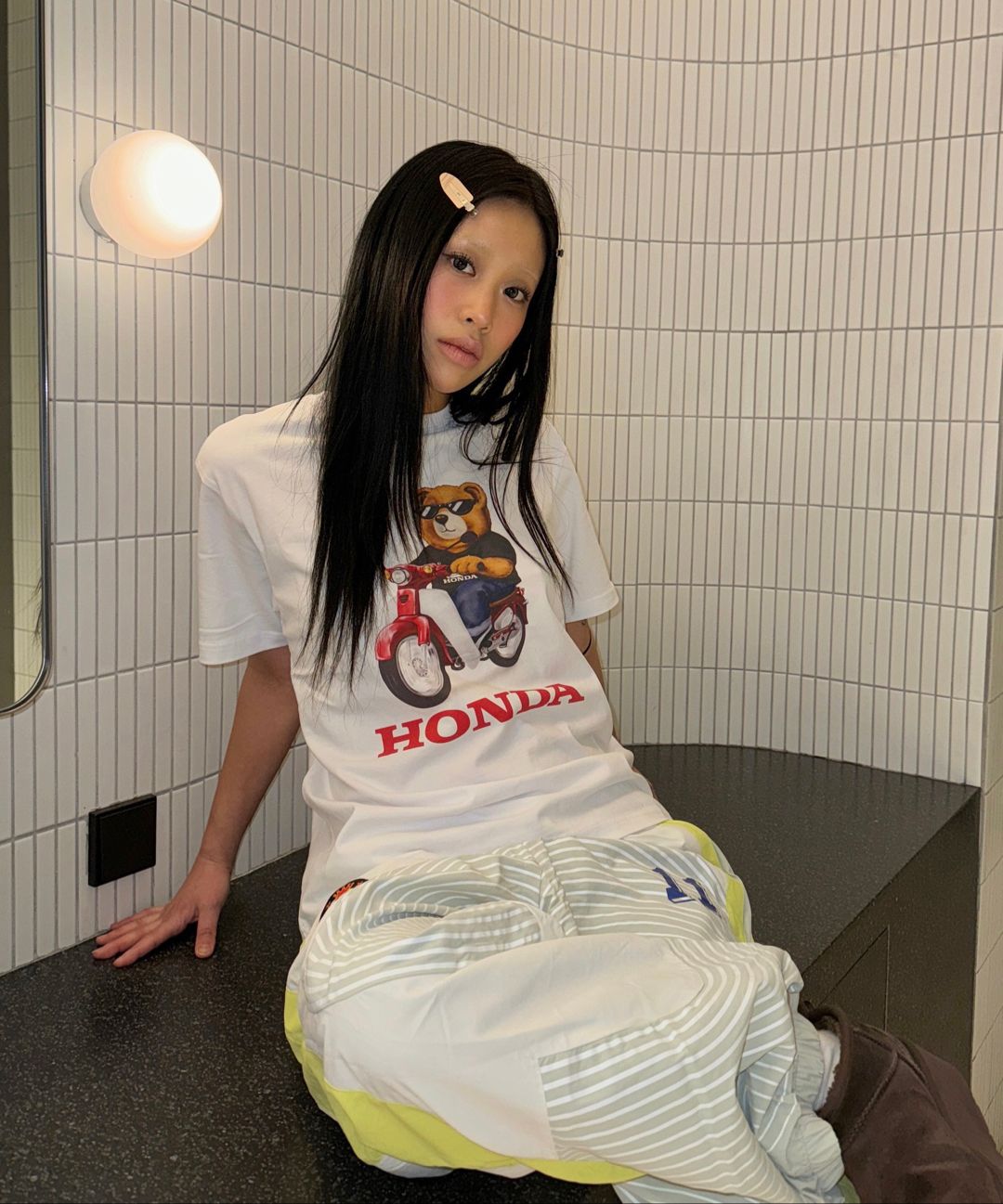 Tシャツ・カットソー HONDA MOTORCYCLE Honda Bear Ringer TshirtWhite MUSINSA公式 | Honda Motorcycle Honda Bear Ringer T-shirt_White