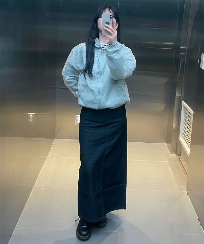 スカート musinsastandardwoman Women's Denim Maxi Skirt Medium Indigo MUSINSA | MUSINSA STANDARD WOMAN Women's Denim Maxi Skirt