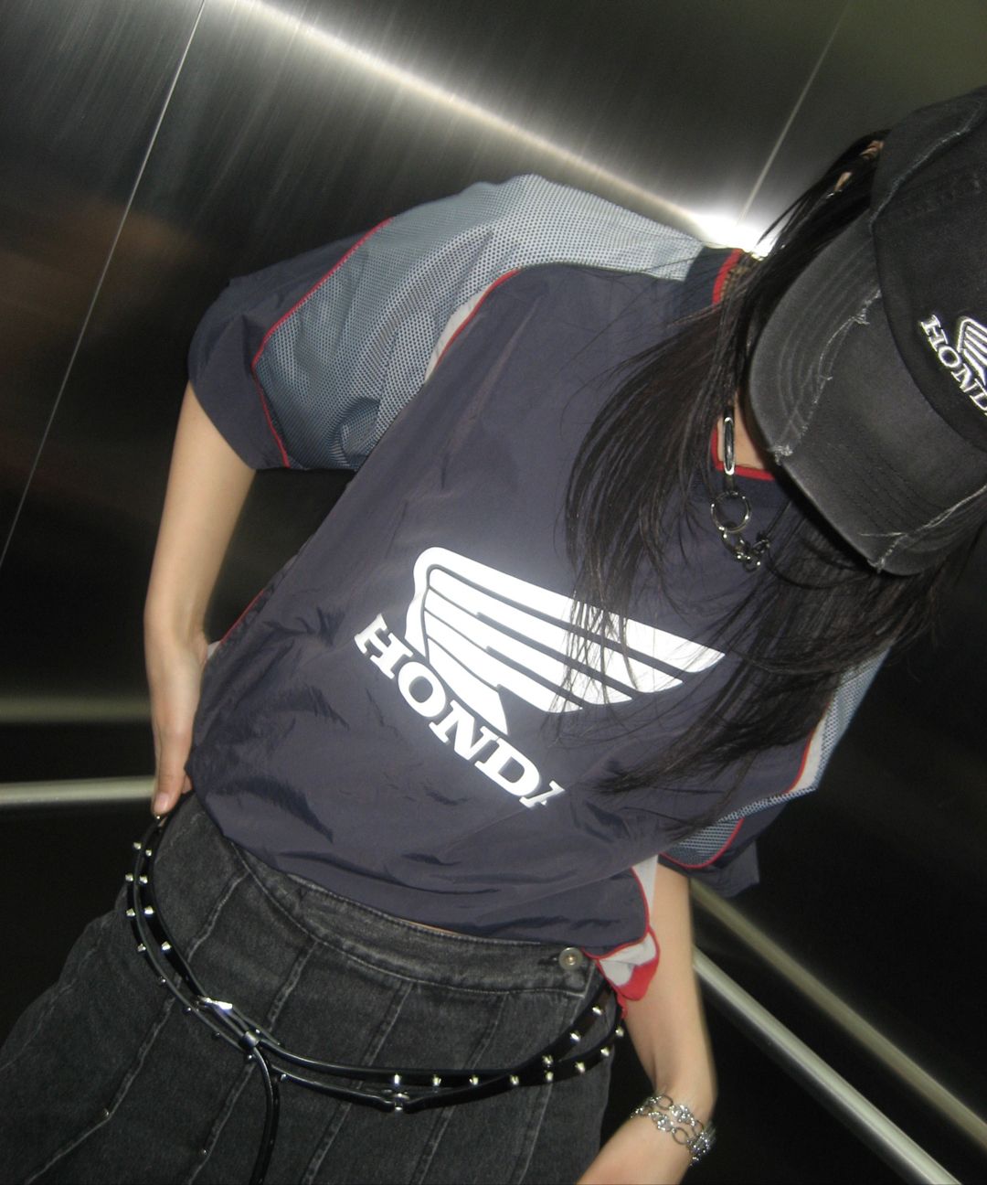 Tシャツ・カットソー HONDA MOTORCYCLE Speed Track nylon Tshirt Navy MUSINSA | Honda Motorcycle Speed Track nylon T-shirt Navy