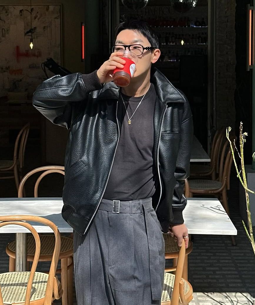 MUSINSA | DOFFJASON Workers Leather Blouson BLACK