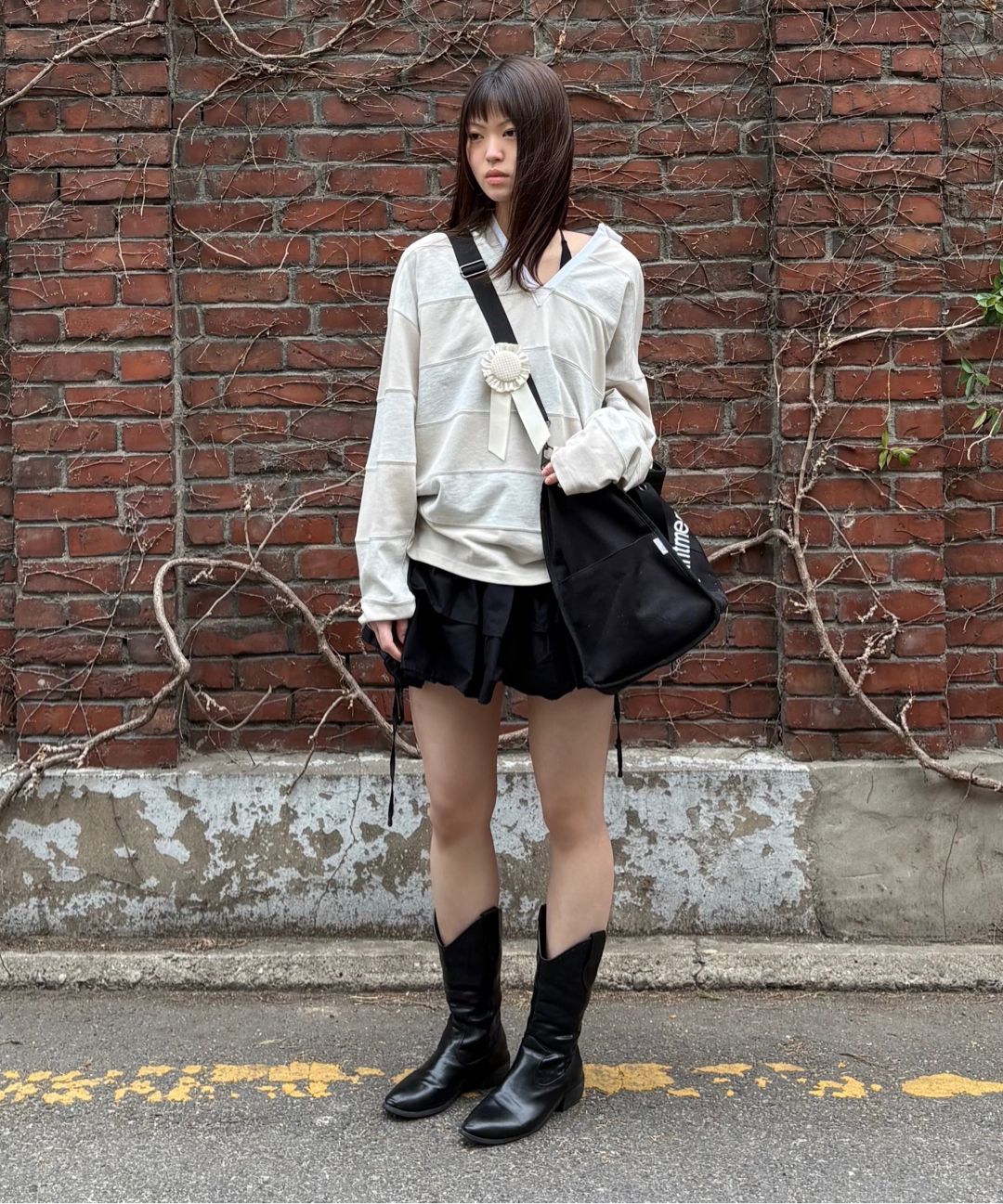 MUSINSA公式 | SCULPTOR Family Diss(appointment) Tote Bag Black
