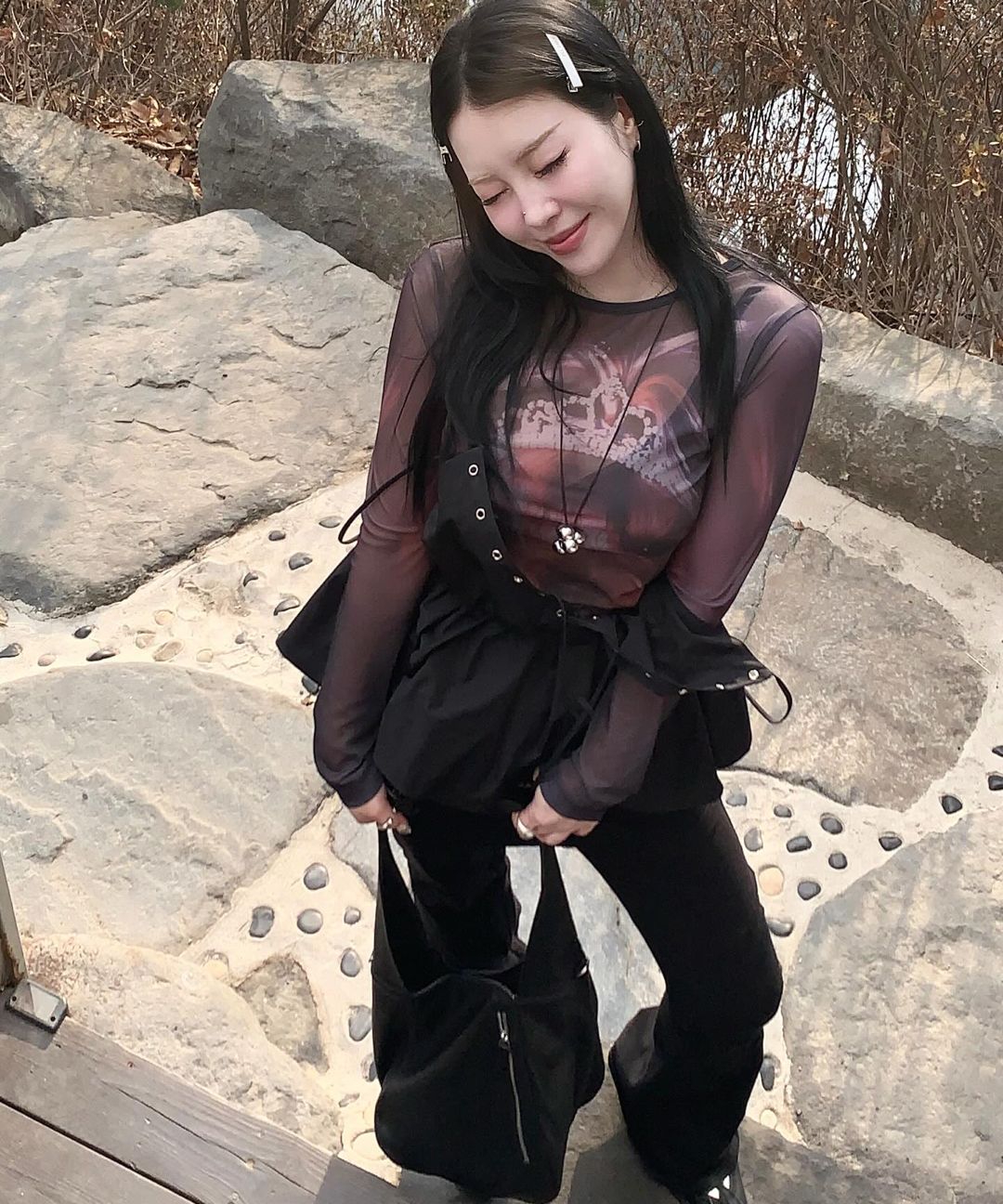 パンツ LMC WM SKIRT LAYRED SHIRRING SWEAT PANTS WM SKIRT LAYRED SHIRRING SWEAT PANTS charcoal - LMC | 엘엠씨
