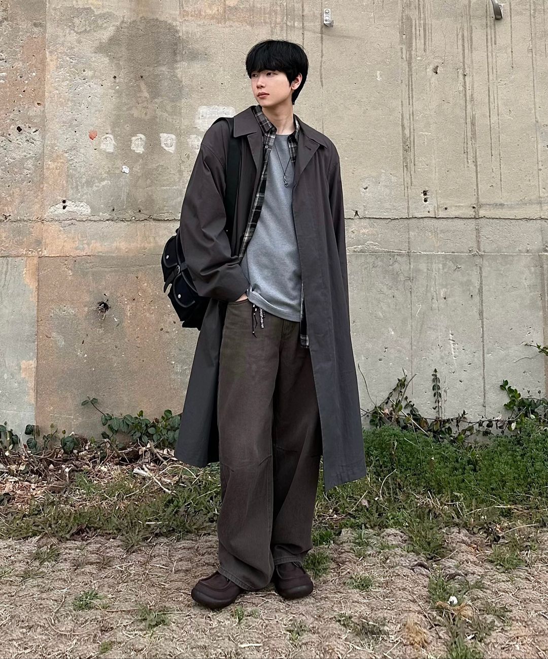 MUSINSA | MUSINSA STANDARD Ponte Crew Neck Long Sleeve T
