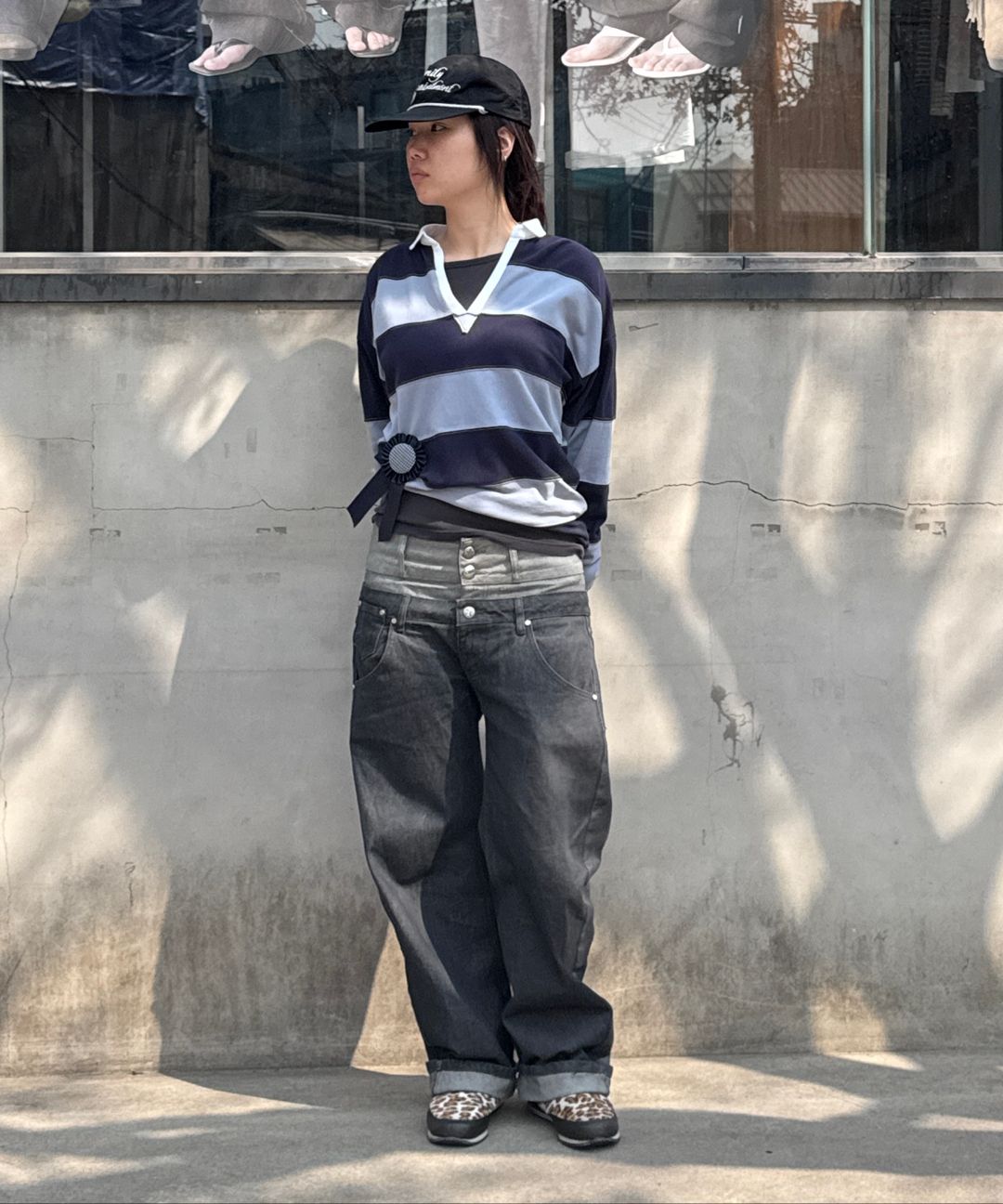 MUSINSA公式 | SCULPTOR Beaded Layered Denim Pants Nonfade Raw