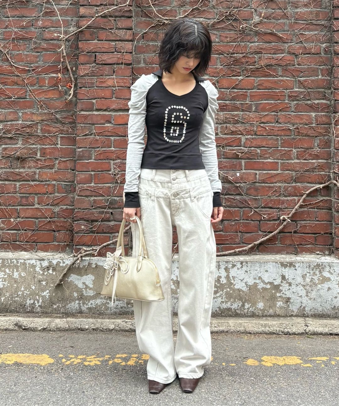 トップス SCULPTOR Good Girl Collar Tee Butter MUSINSA | SCULPTOR Good Girl Collar Tee Butter