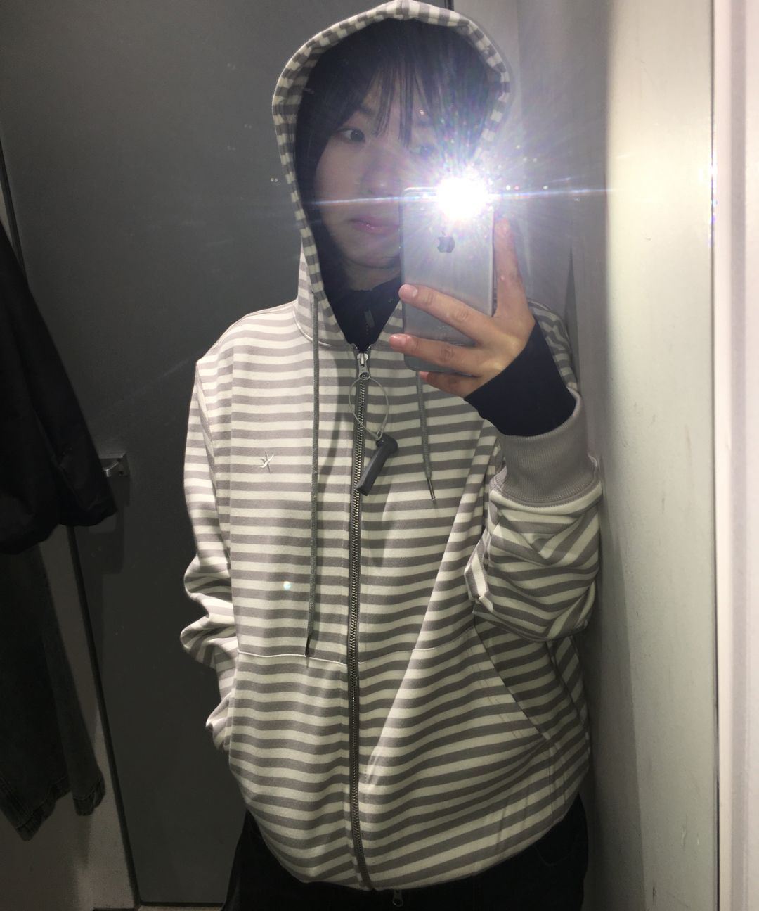 パーカー・フーディ THE COLDEST MOMENT TCM stripe hooded zip-up 5FT953 MUSINSA | THE COLDEST MOMENT TCM stripe hooded zip-up (grey