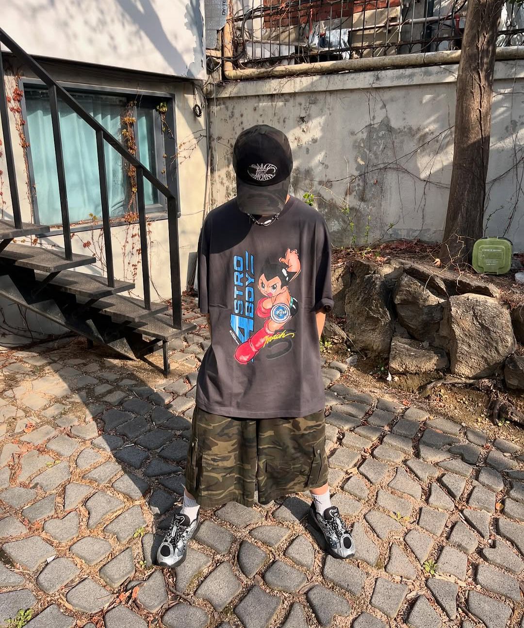 MUSINSA | MAINBOOTH [Atom] Mach 5 Oversized T-Shirt (White)