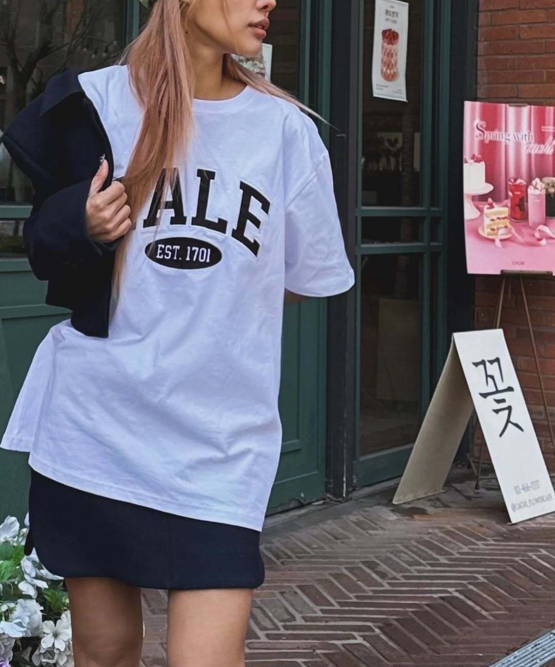 ☆YALE☆ 2 TONE ARCH TSHIRT VTG PURPLE YEM1SS306AVU MUSINSA | YALE 2 TONE ARCH T-SHIRT LIGHT PURPLE