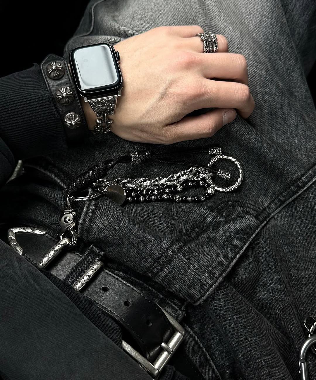 MUSINSA | RSSC BEADS CHAIN KEYRING - BLUE