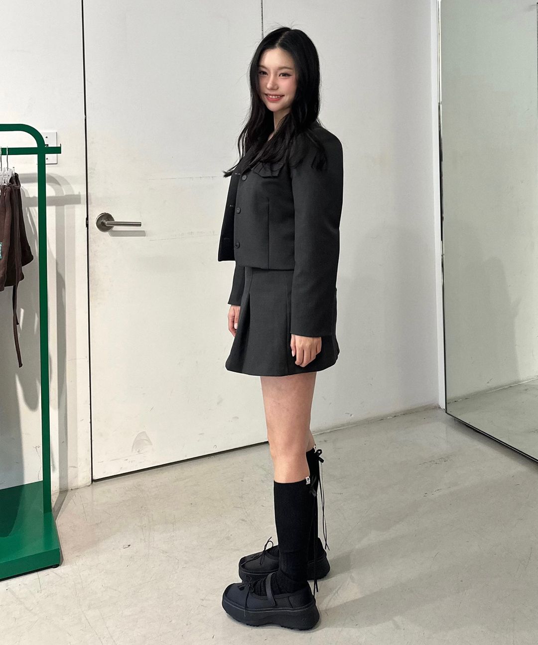 靴 flct Glow stud maryjane FLCT]Glow platform mary jane/aespaカリーナ着用 (flct
