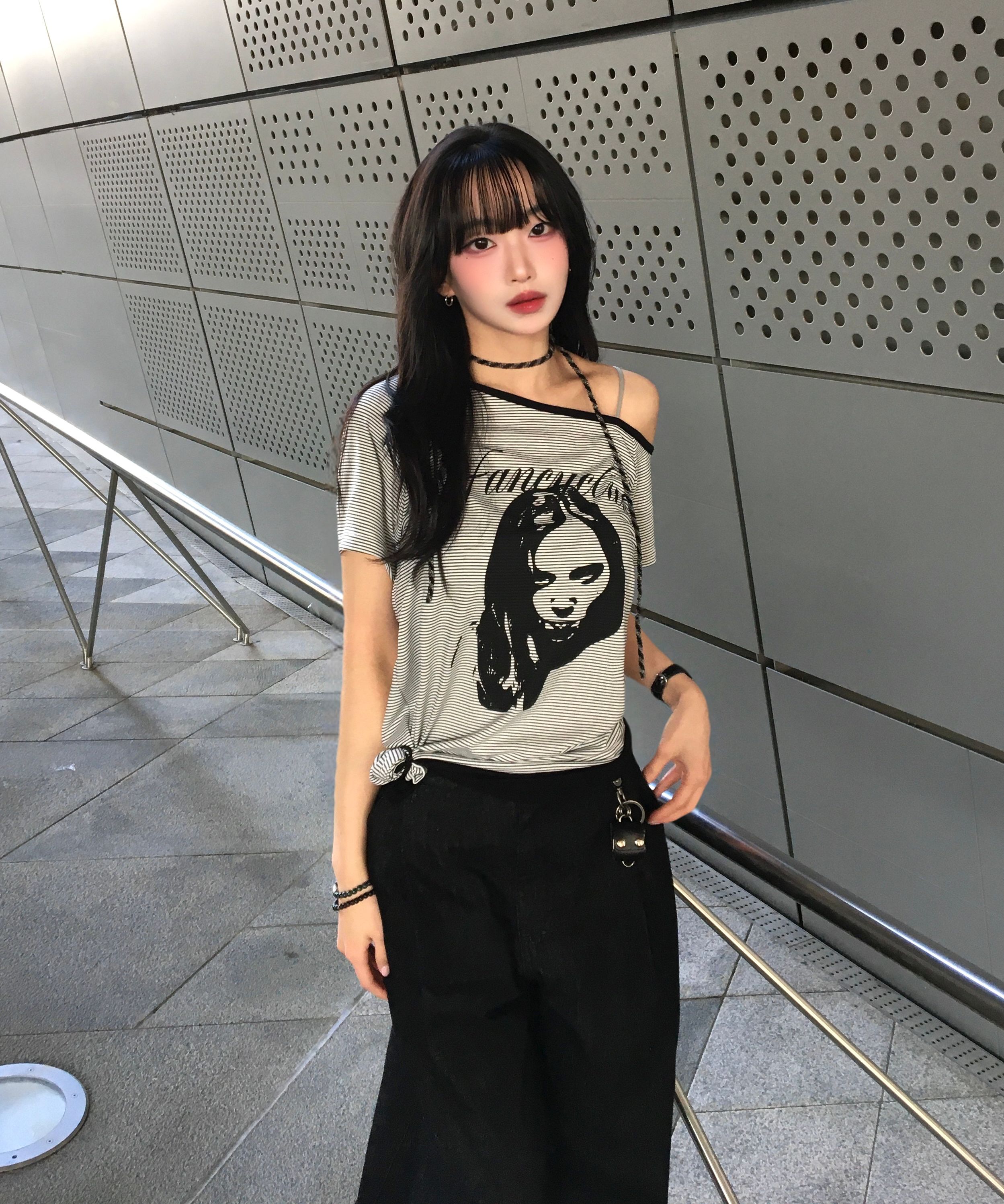 ☆NASTY FANCY CLUB☆ MYSTIC ONE SHOULDER TEE BROWN F25QB107 MUSINSA | FANCY CLUB MYSTIC ONE SHOULDER TEE (BROWN) F25QB107