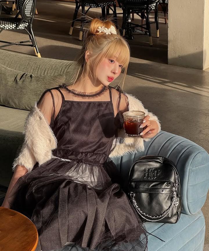 MUSINSA公式 | BLACK PURPLE Shadow Chain Mini Backpack _Dark