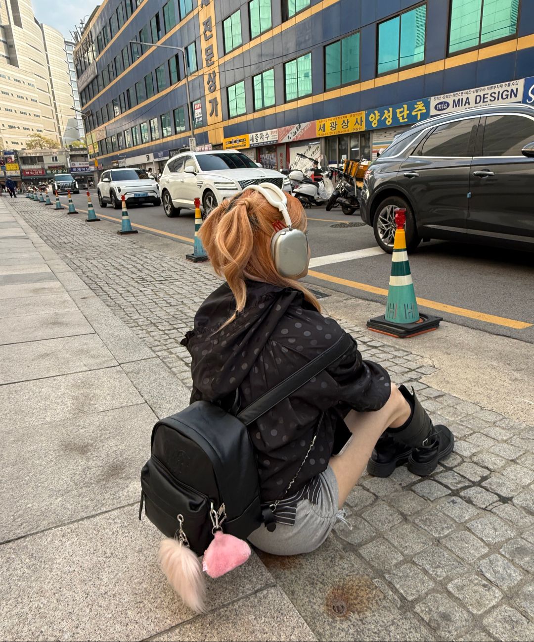 MUSINSA公式 | BLACK PURPLE Shadow Chain Mini Backpack _Dark