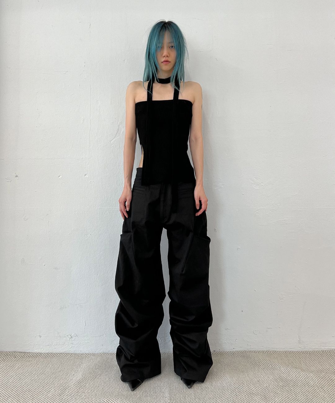 MUSINSA公式 | NACHE PINTUCK WIDE PANTS (UNISEX) BLACK