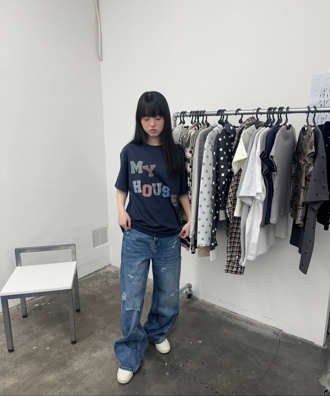 AEAE■MY HOUSE T-SHIRTS■送料込 MUSINSA | AEAE MY HOUSE T-SHIRTS [NAVY]