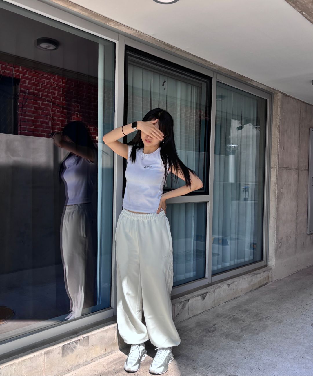 ★ODOR★ Molly wide jogger in grey P0000FRW MUSINSA | ODOR Molly wide jogger in white