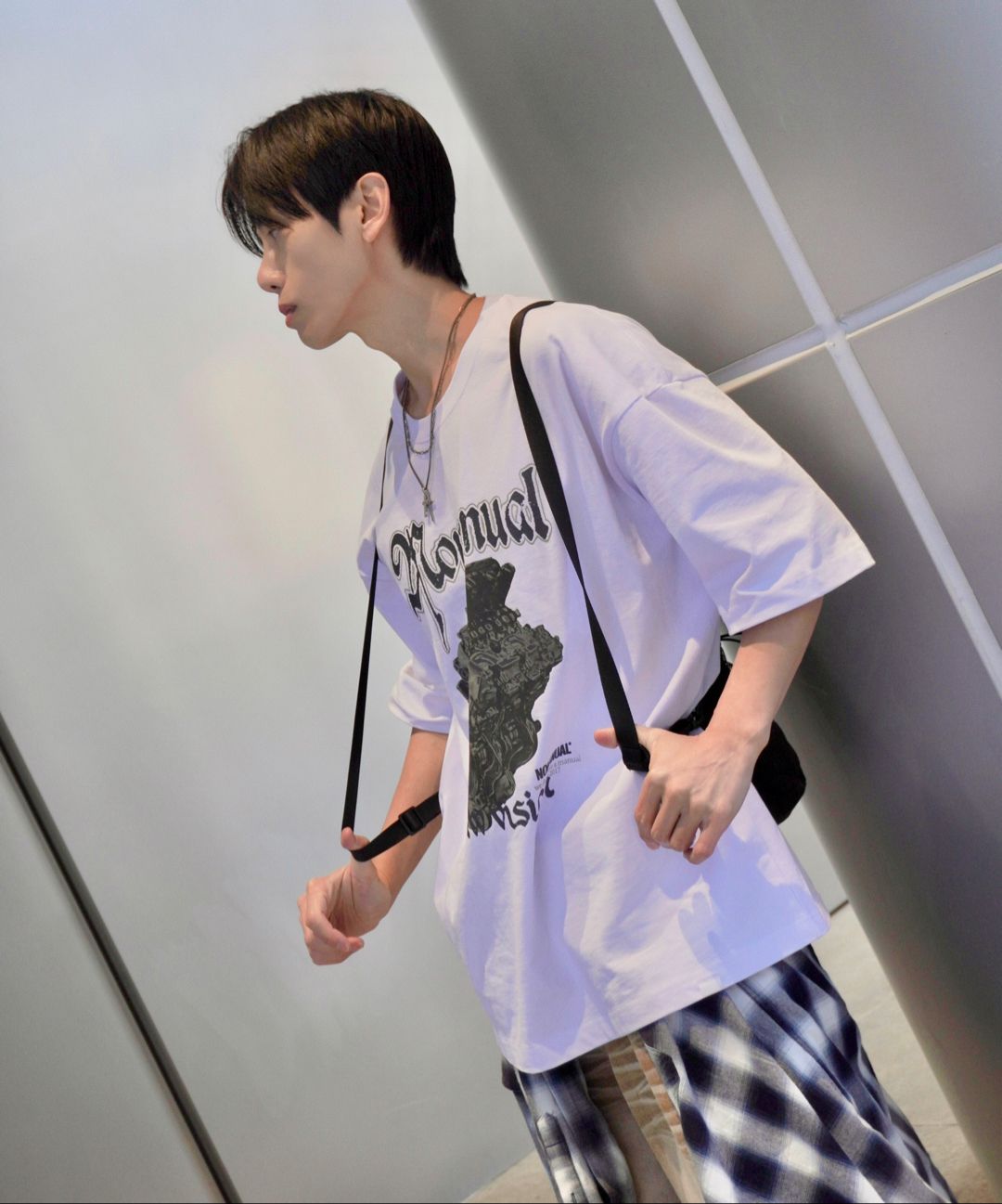 MUSINSA | NOMANUAL NM ENGINE T-SHIRT - BLACK