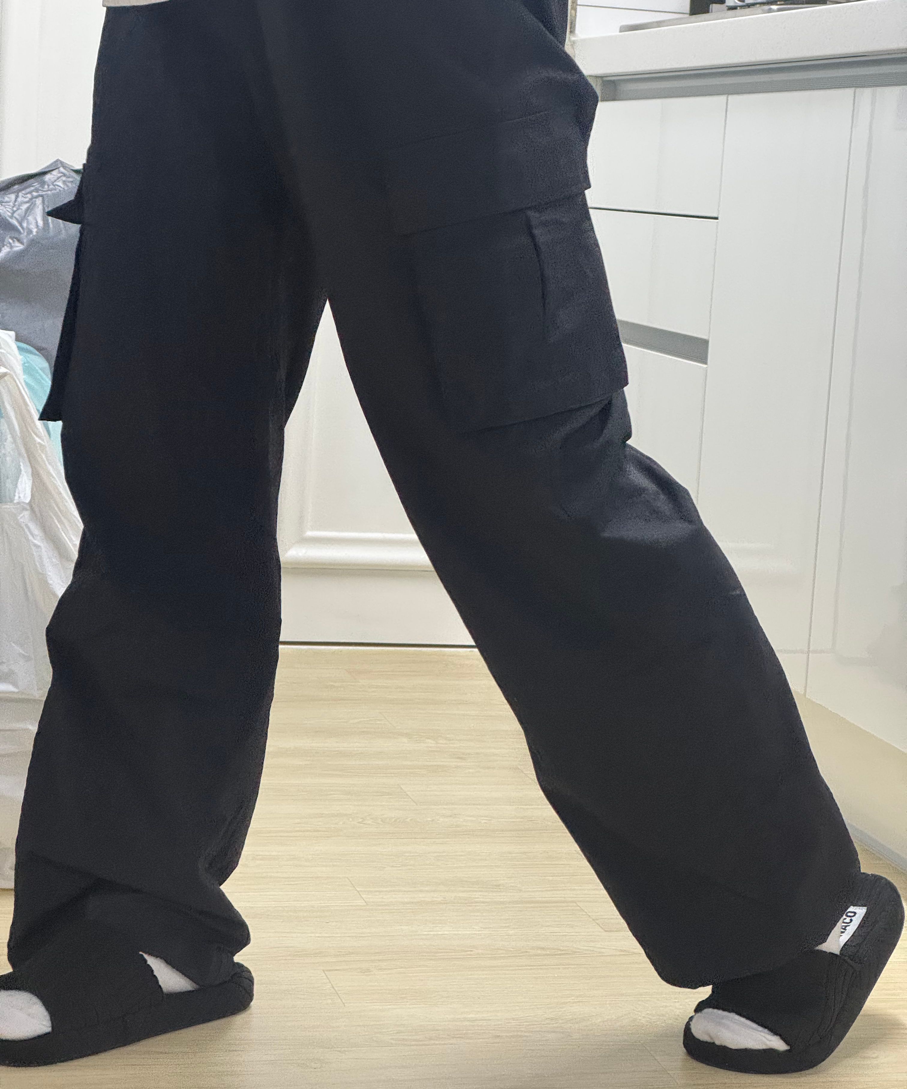 MUSINSA | NOT4NERD Nylon Cargo Wide Pants - Light Gray