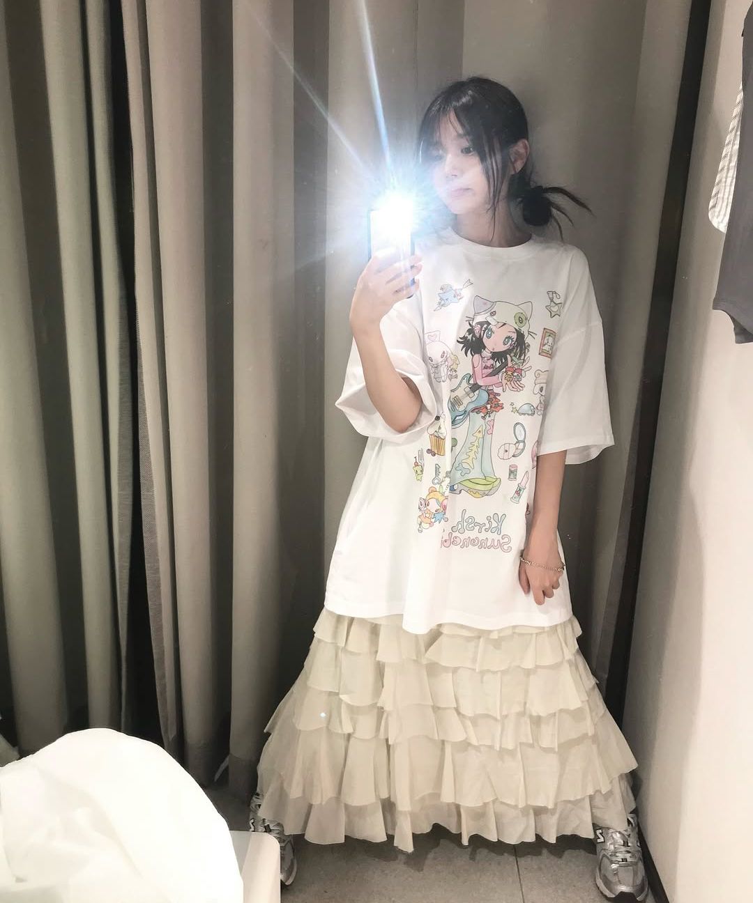 ★KIRSH★ Kirsh X Sun One Bird Big Oversized Eye T-Shirt Whi MUSINSA公式 | KIRSH Kirsh x Sun One Bird Big Oversized