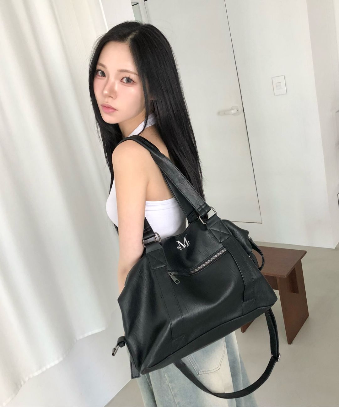 バッグ MUCENT Prime Linkle Leather Tote Bag MUSINSA公式 | MUCENT Prime Linkle Leather Tote Bag
