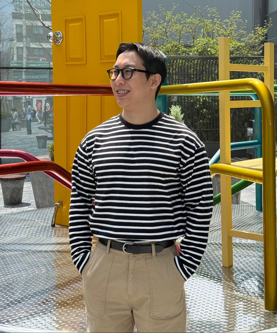 MUSINSA | MUSINSA STANDARD Breton Stripe Relaxed Long Sleeve