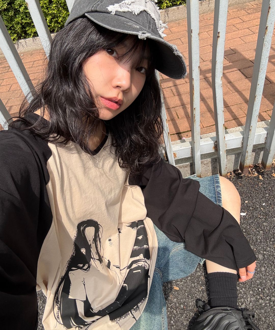 ★MAINBOOTH★Balloon Pop Raglan T-shirt(BLACK)★正規品/人気 MUSINSA公式 | MAINBOOTH Balloon Pop Raglan T-shirt(BLACK)