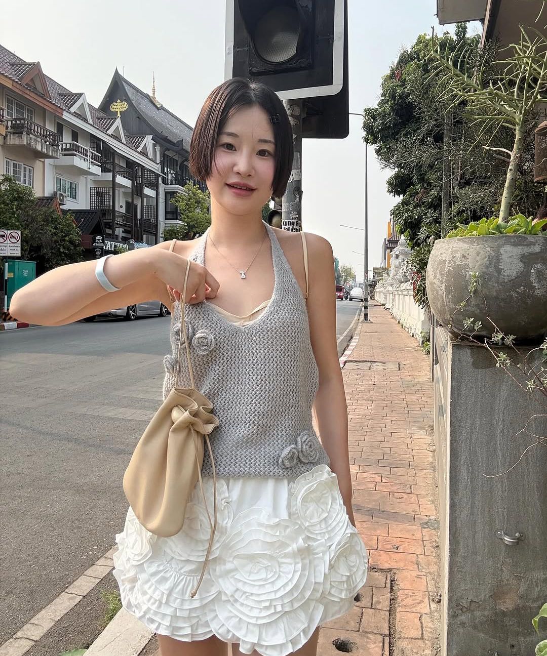 【限定価格】【Sinoon】 Rose Frill Mini Skirt Sinoon】 Rose Frill Mini Skirt 2色 (sinoon/ミニスカート